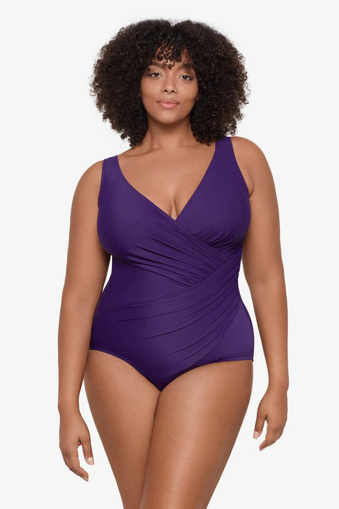 MiracleSuit Women’s Solids Plus Size Oceanus One Piece