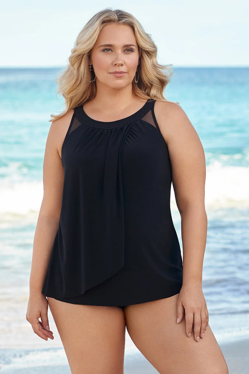 MiracleSuit Illusionists Plus Size Ursula Tankini Top