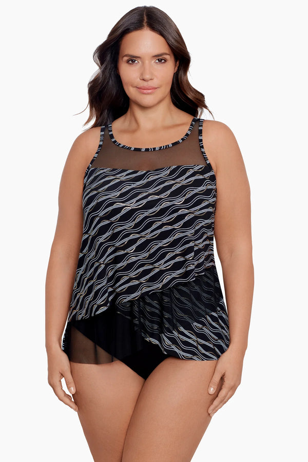 MiracleSuit Plus Size Linked In Mirage Tankini Top