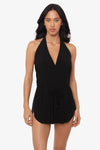 MagicSuit Solid Ellie One Piece Romper Swimsuit