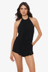 MagicSuit Solid Piper One Piece Romper Swimsuit