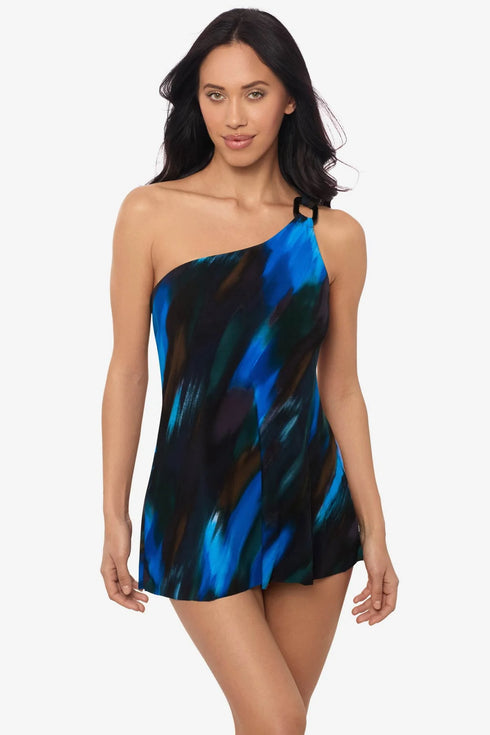 MagicSuit Swipe Right Amal One Piece Swim Dress