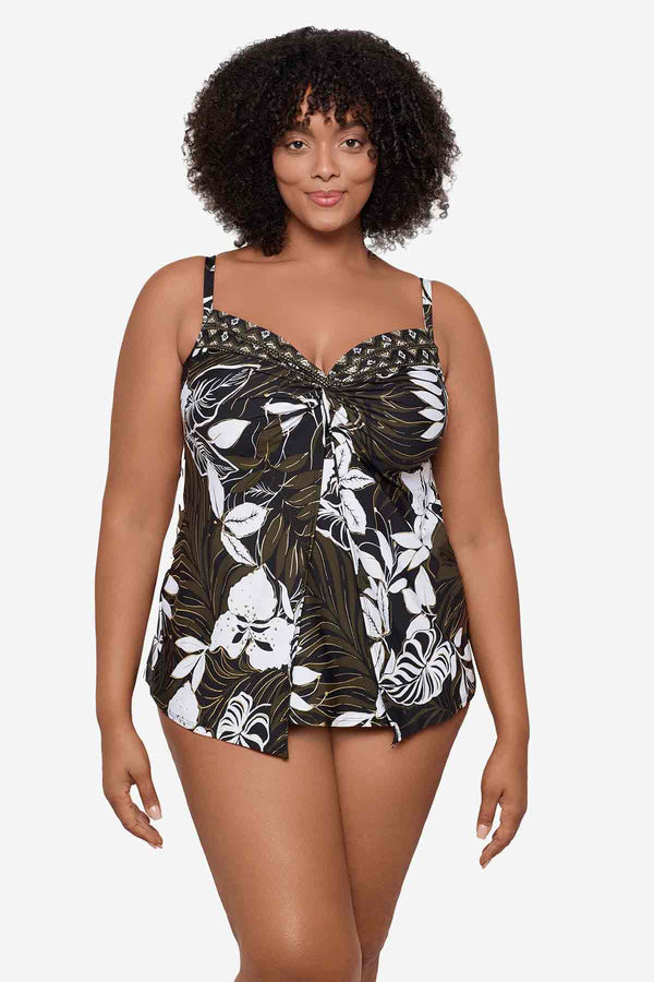 MiracleSuit Elle Dorado Love Knot Tankini Top Plus Size