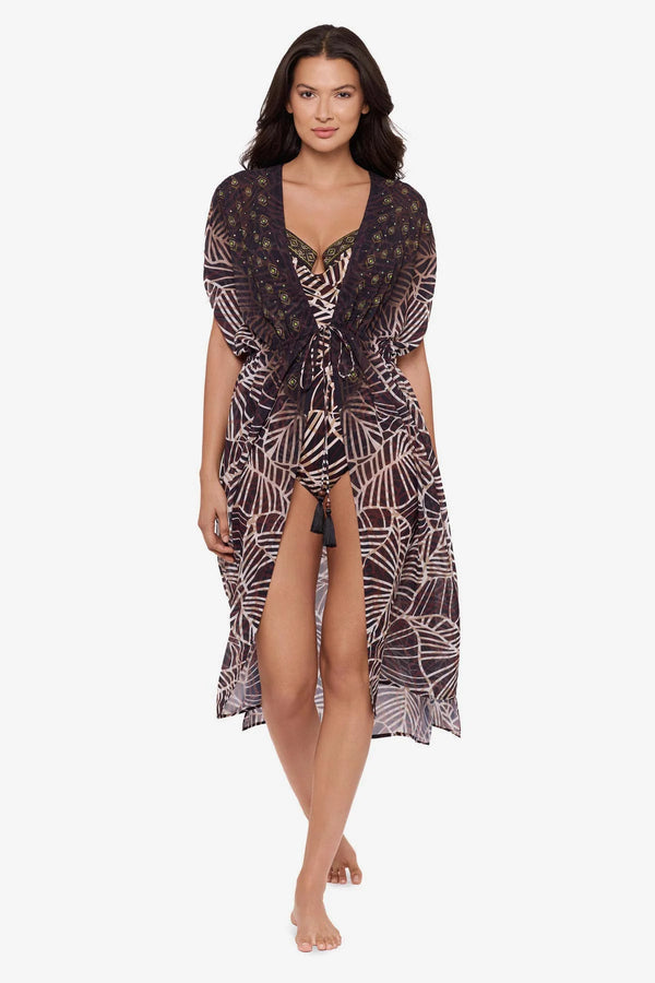Miraclesuit Let's Be Fronds Beaded Kimono