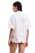 Gottex Luma Amalfi Lace Short Sleeve Button Down Shirt