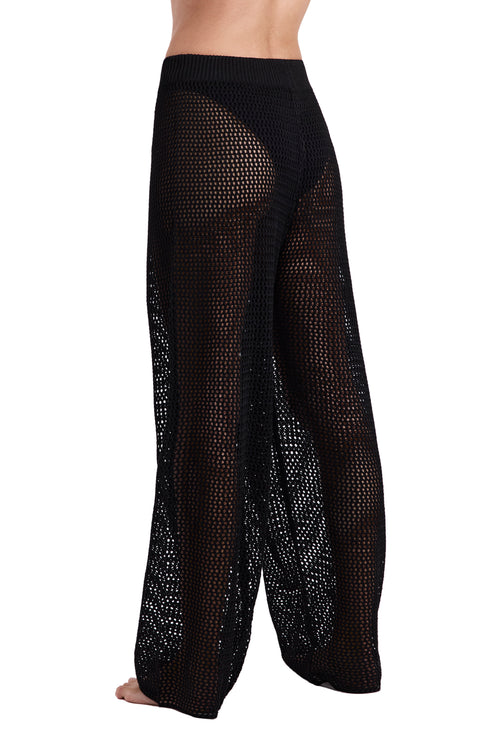 Gottex Luma Monaco Net Crochet High Waist Beach Pant