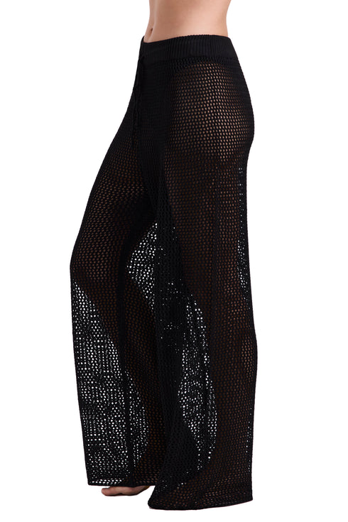 Gottex Luma Monaco Net Crochet High Waist Beach Pant