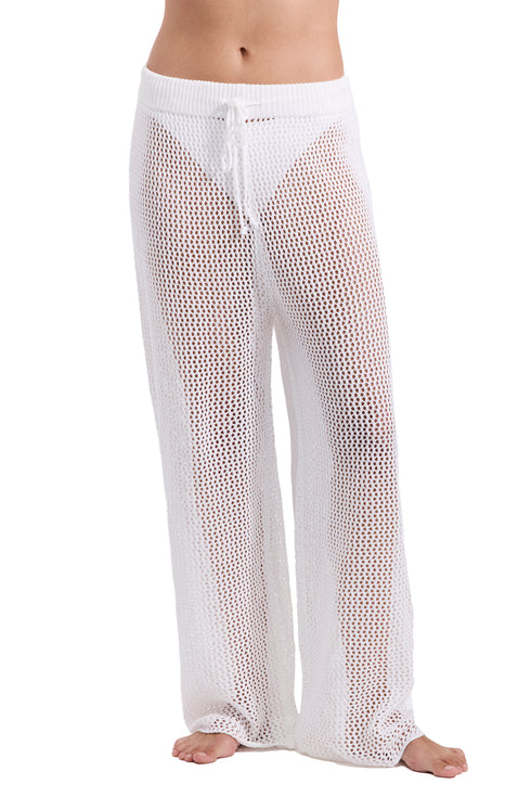 Gottex Luma Monaco Net Crochet High Waist Beach Pant