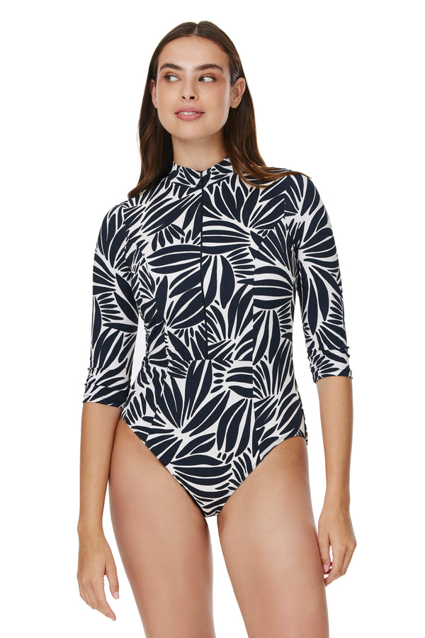 Gottex Modest 3/4 Sleeve One Piece Rashguard