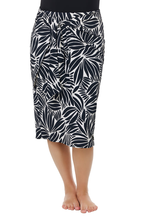 Gottex Modest Faux Wrap Skirt with Tie