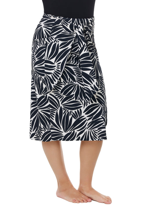 Gottex Modest Faux Wrap Skirt with Tie