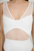 Shan Charlie Grid Mesh Plunging One-Piece