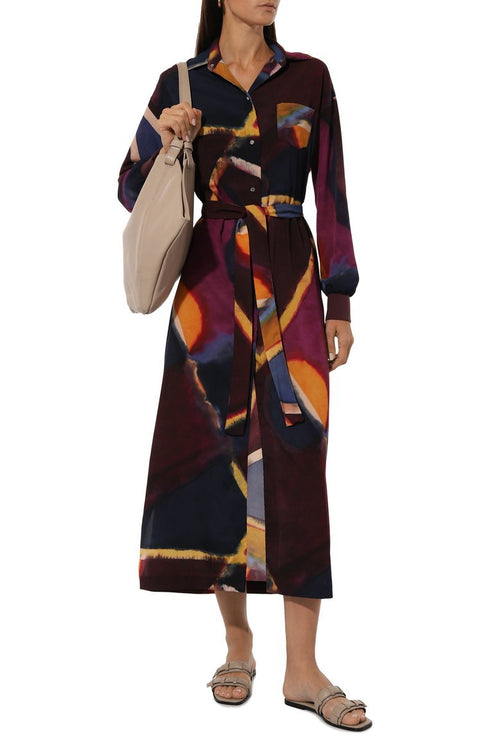 Shan Soie Maxi Shirt Dress