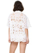 Gottex Guipure Lace Short Sleeve Button Down Shirt