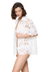 Gottex Guipure Lace Short Sleeve Button Down Shirt
