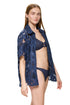 Gottex Guipure Lace Short Sleeve Button Down Shirt