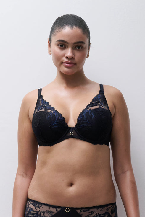 Chantelle Illusion Lace Plunge Contour Bra