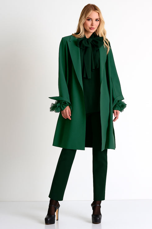 Shan Sofia Long coat with tie belt