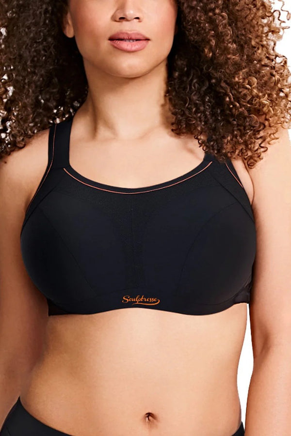 Sculptresse Plus-Size Non-Padded High-Impact Underwire Sports Bra