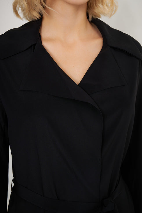 Shan Soie Long flowy blazer