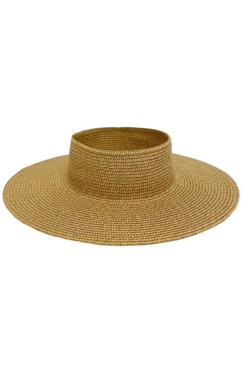 Luli Fama Luli Hat Gold Shimmer Visor