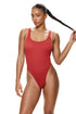 Gottex Au Naturel Tubular High Leg Ring Detail One Piece