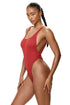 Gottex Au Naturel Tubular High Leg Ring Detail One Piece