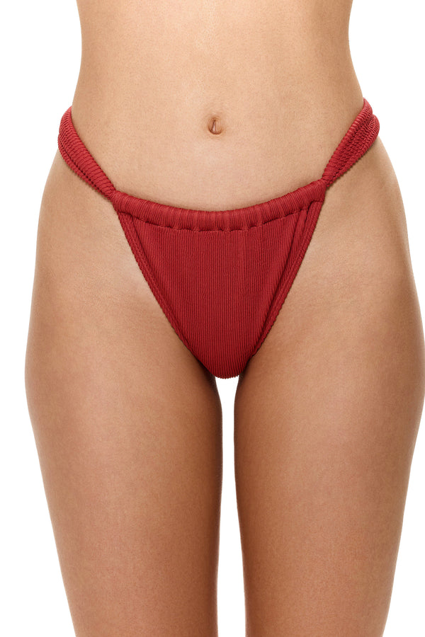 Gottex Au Naturel Tubular High Leg Low Rise Bikini Bottom