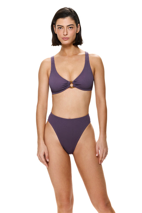 Gottex Au Naturel One Size Bikini Top with Ring Detail