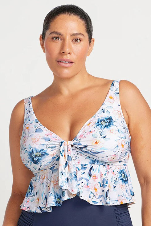 Artesands White Cordelia Rubens Midriff Bikini Top