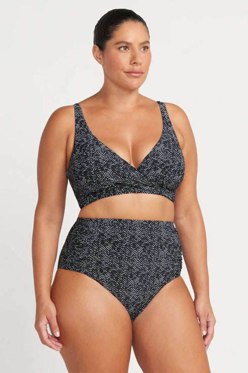 Artesands Zig Zag Cross Frnt Bikini Top