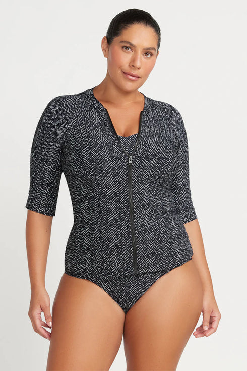 Artesands Zig Zag Seurat Sun Safe Rash Top