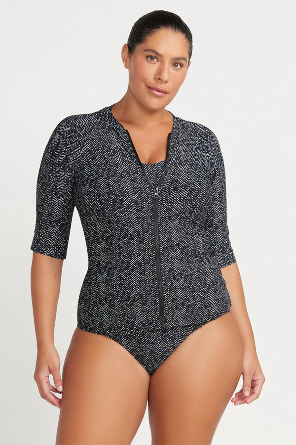 Artesands Zig Zag Seurat Sun Safe Rash Top