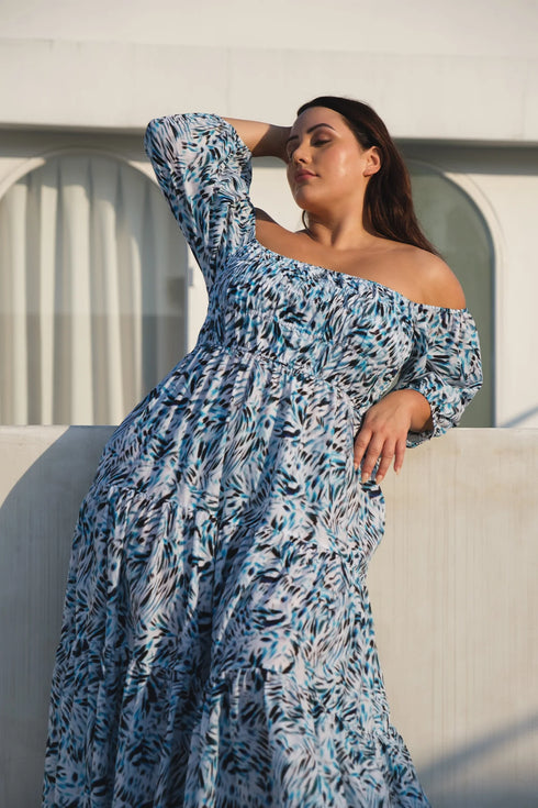 Artesands Ze Blu Handel Cotton Maxi Dress