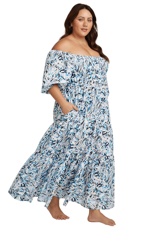 Artesands Ze Blu Handel Cotton Maxi Dress