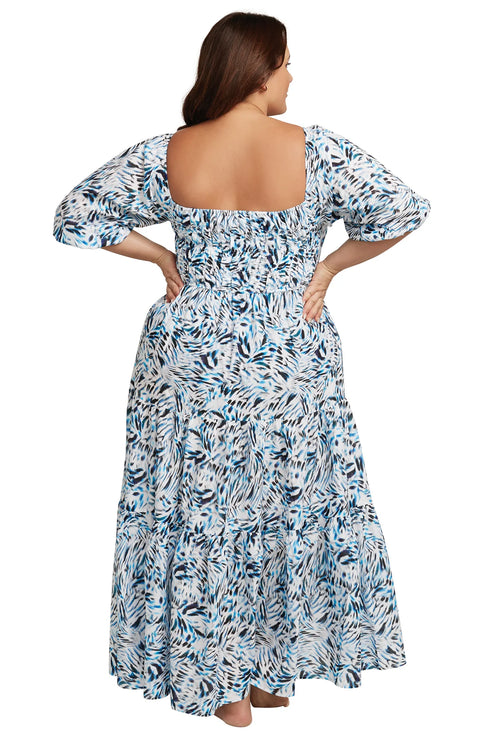 Artesands Ze Blu Handel Cotton Maxi Dress