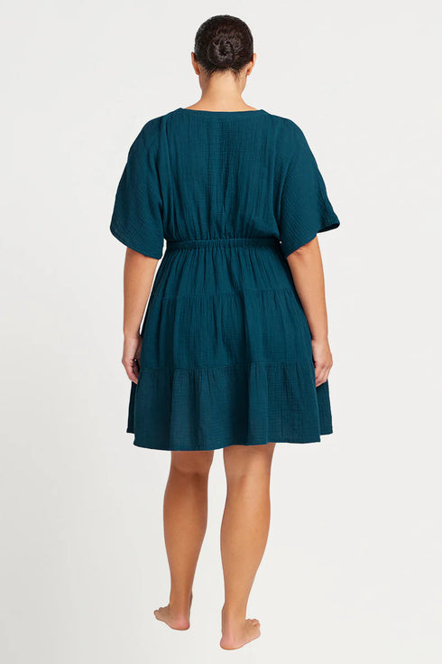 Artesands Resort Navy Pachelbel Short Dress