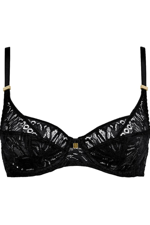 Aubade Love Soul Shoulder Full-Cup Bra Black