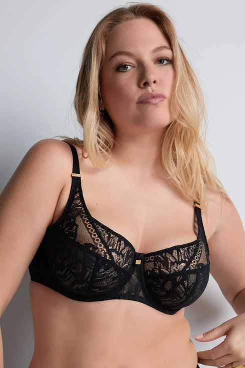 Aubade Love Soul Shoulder Full-Cup Bra Black