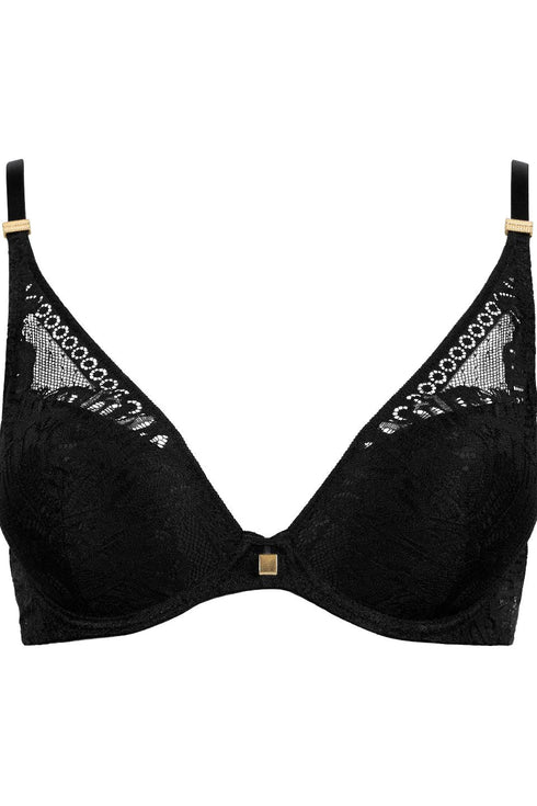 Aubade Love Soul Shoulder Plunge Bra Black