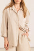 Gottex Beach Life Long Sleeve Button Down Cover Up Blouse