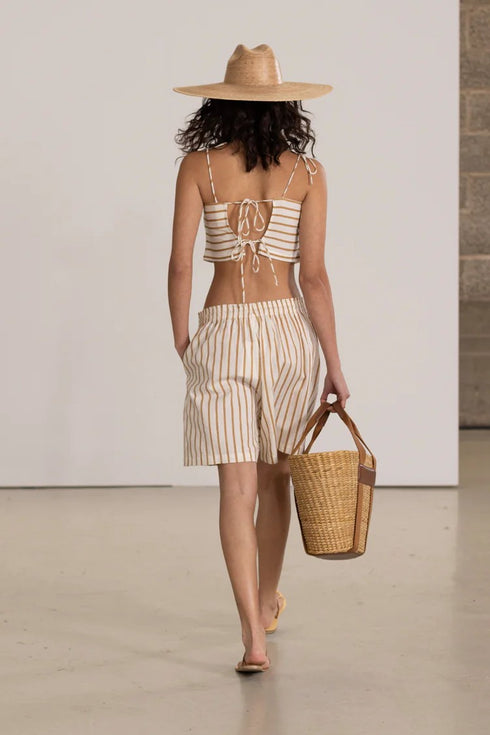 Gottex Beach Life Shoulder Tie Cover Up Crop Top
