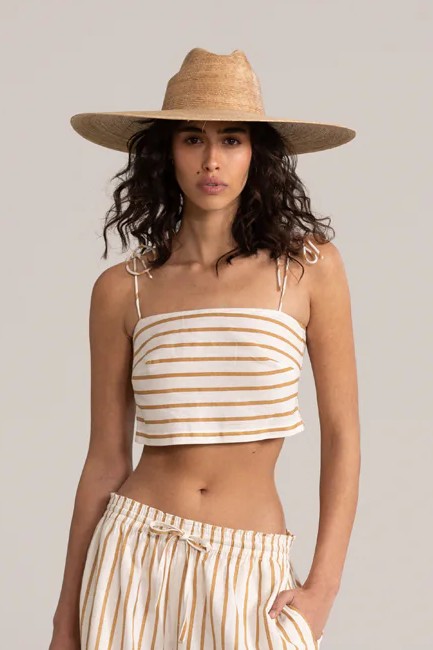 Gottex Beach Life Shoulder Tie Cover Up Crop Top
