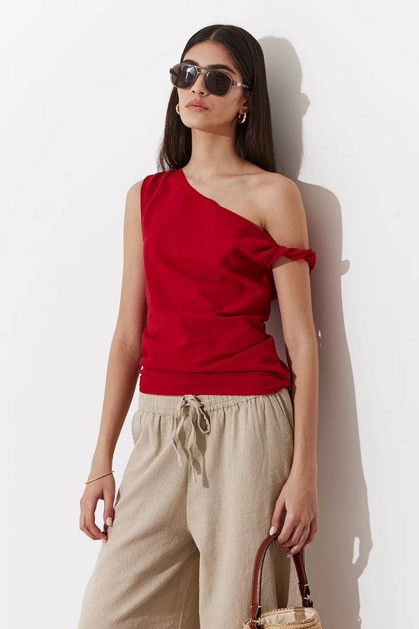 Gottex Beach Life Terra One Shoulder Beach Shirt