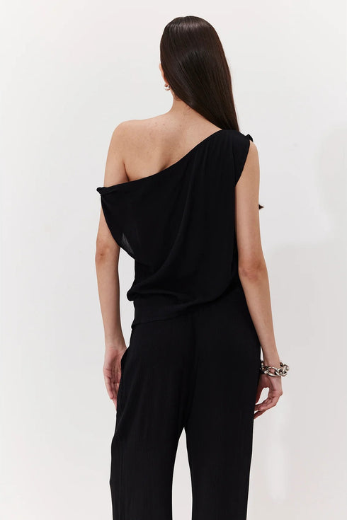 Gottex Beach Life Solena Crêpe One Shoulder Beach Top
