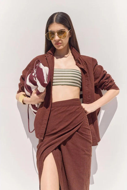 Gottex Beach Life Terra Sarong Style Wrap Skirt