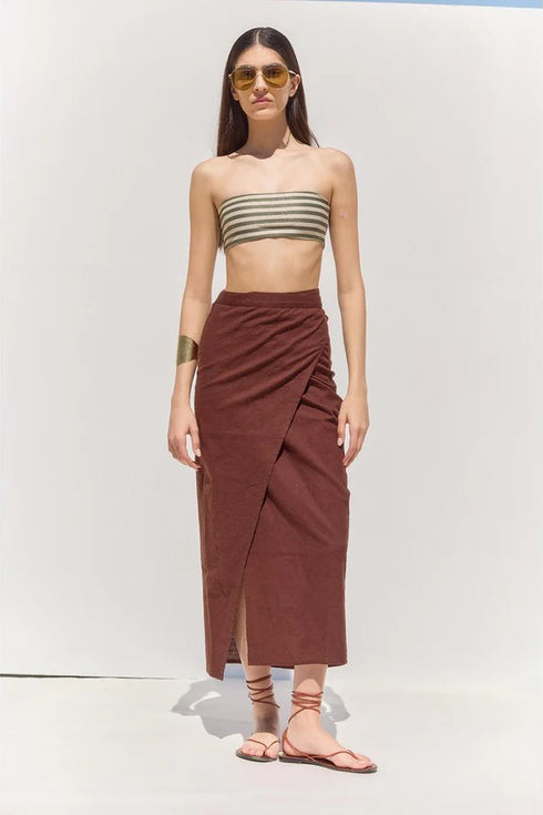 Gottex Beach Life Terra Sarong Style Wrap Skirt