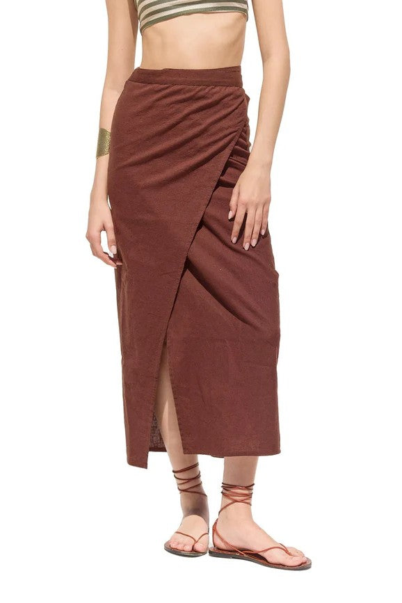 Gottex Beach Life Terra Sarong Style Wrap Skirt