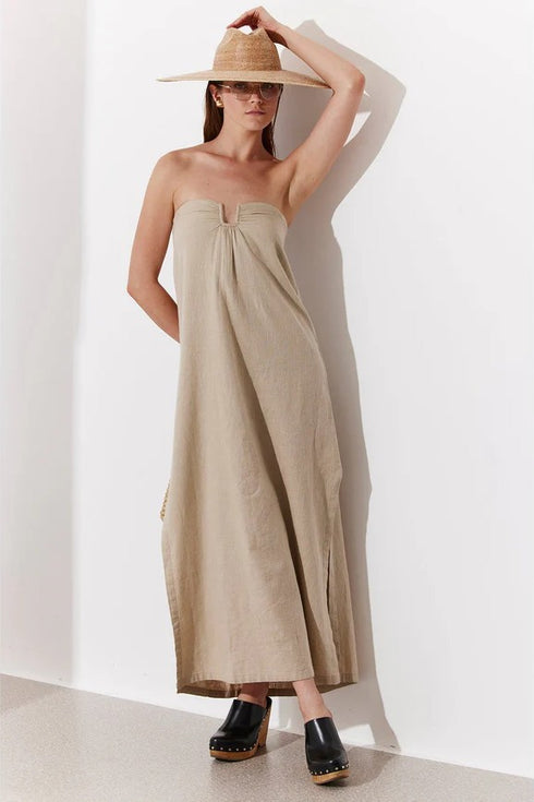 Gottex Beach Life Terra Bandeau U Wire Midi Dress