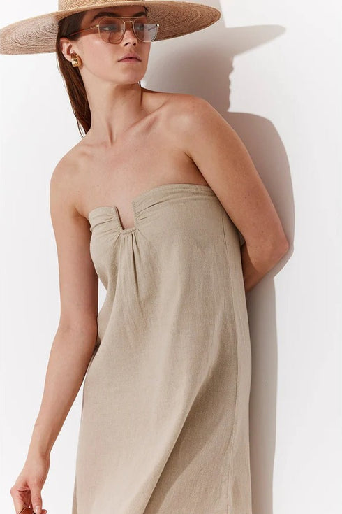 Gottex Beach Life Terra Bandeau U Wire Midi Dress